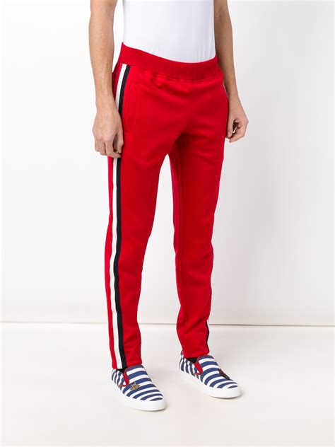 gucci track pants red|Gucci style track pants.